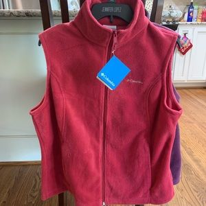 NWT Pink Columbia fleece vest